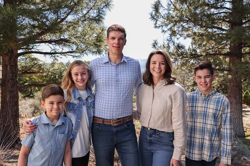 Sam Brown and Amy Brown with their three children